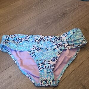 Lilly Pulitzer Bikini Bottoms Size 10 Lagoon Sarong Hipster